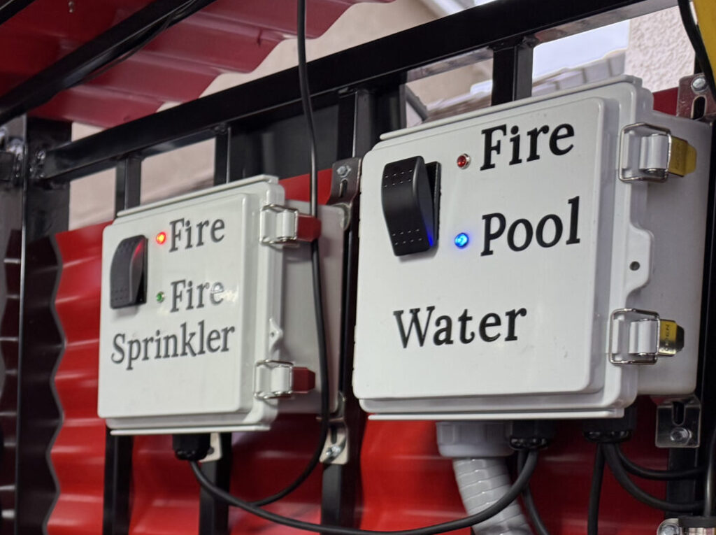 pool fire suppression system